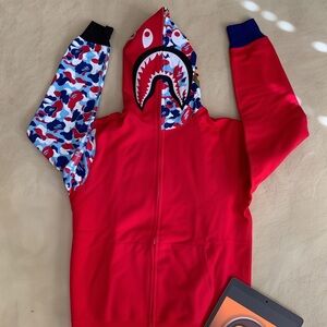 Bape A Bathing Ape Paris Shark Hoodie